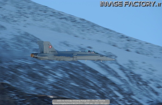 2003-10-10 Axalp Shooting Range 081 - FA-18C Hornet